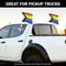 G128 2 Pack: LGBT Progress Rainbow Pride Car Flag | 11x17 In | Double LiteWeave Pro Series Double Sided Printed 150D Polyester | Flagpole Included | Perfect for Festival Celebrations, Parades